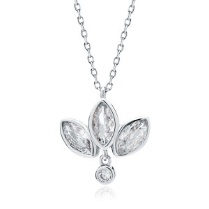 Lantisor argint cu pandantiv cu pietre DiAmanti Z1996NR_W-DIA (Argint 925‰ 2,9 g.)
